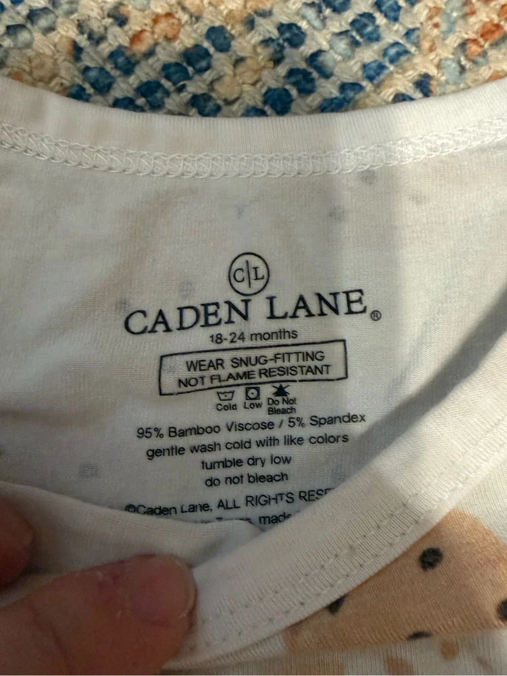 Caden Lane Cream Cookie-Print Pajama Set